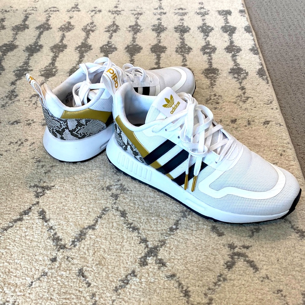 Adidas Multix Sneaker - White/Python - Size 6.5 (8 women’s)